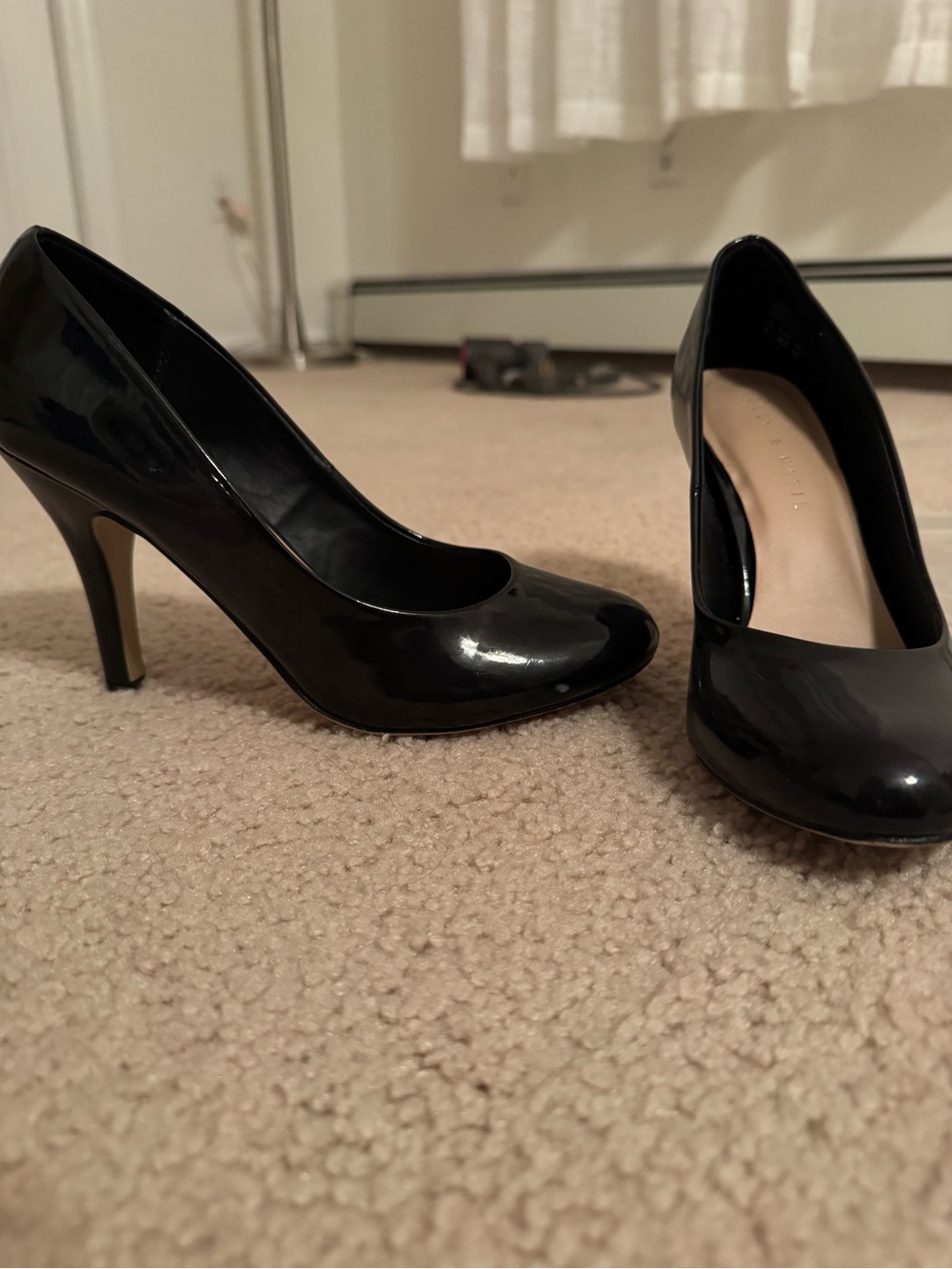Kelly & Katie Black Patent High Heel Pumps